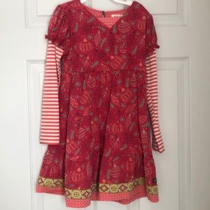 Matilda Jane Christmas print dress size 6